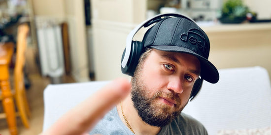 black gaming hat